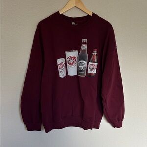 Vintage-Style Dr Pepper Graphic Sweatshirt — XL